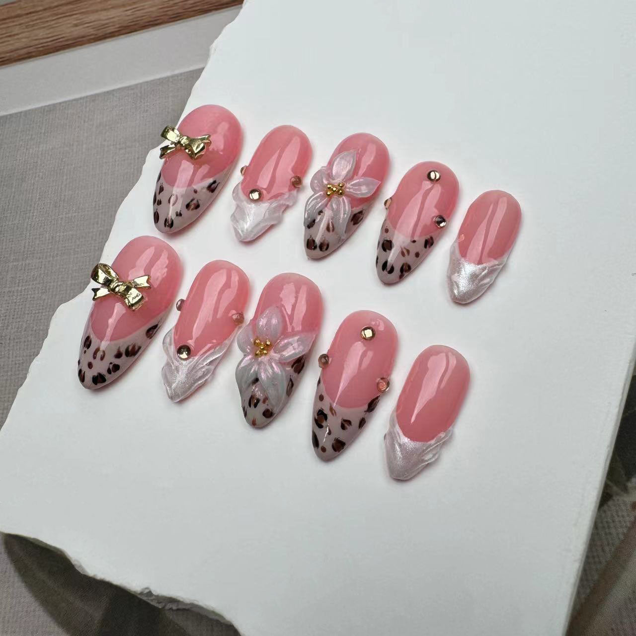 3D Nails/custom press on nails/party press on nails/Flakes for nails/wedding nails gift/Japanese nails/Long nails/Almond nails