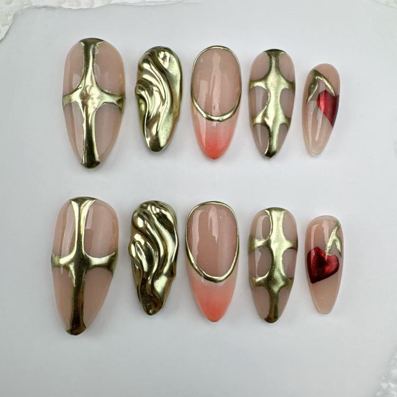 Handmade nails/custom press on nails/party press on nails/Flakes for nails/Beautiful nails gift/nail art/Long nails/Almond nails