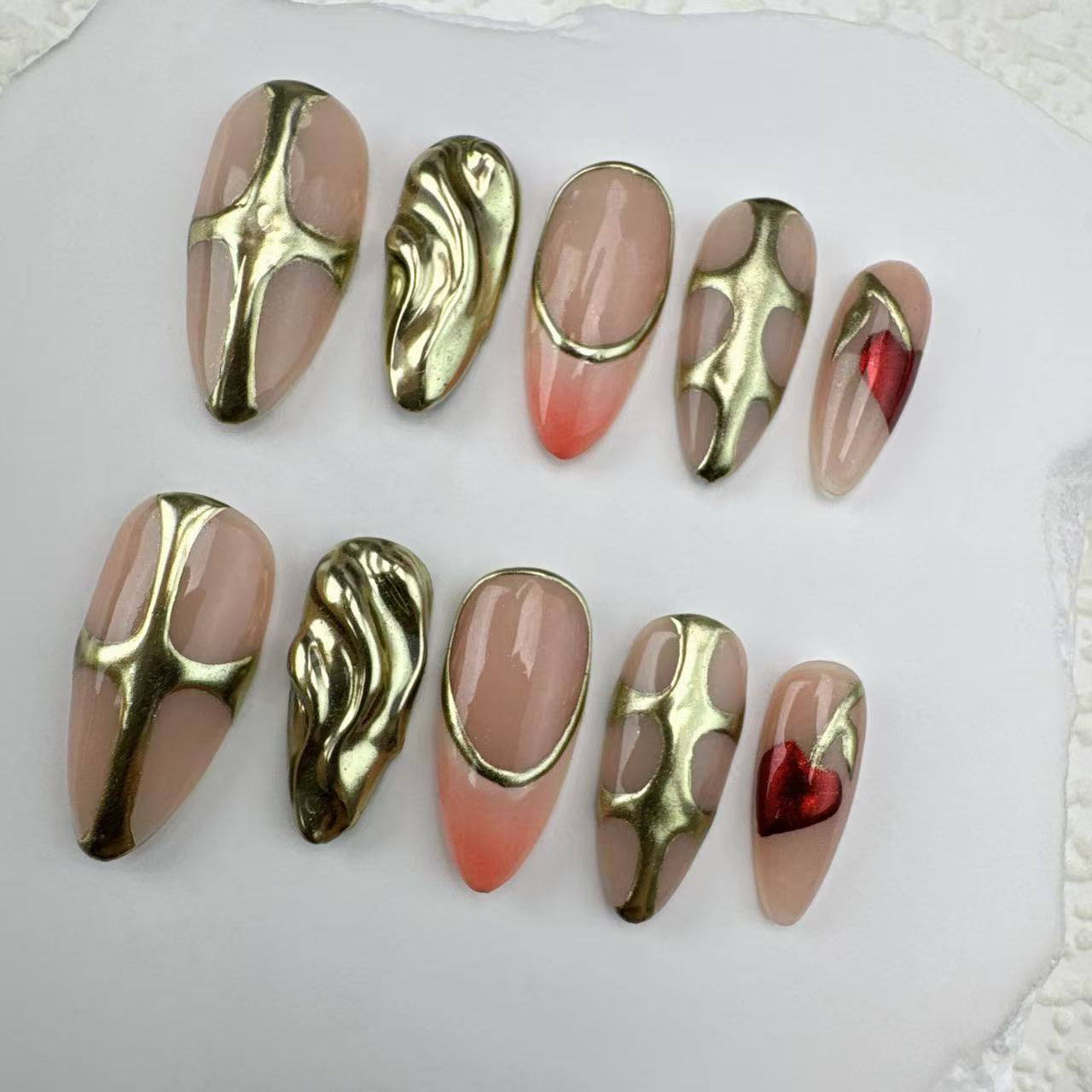Handmade nails/custom press on nails/party press on nails/Flakes for nails/Beautiful nails gift/nail art/Long nails/Almond nails