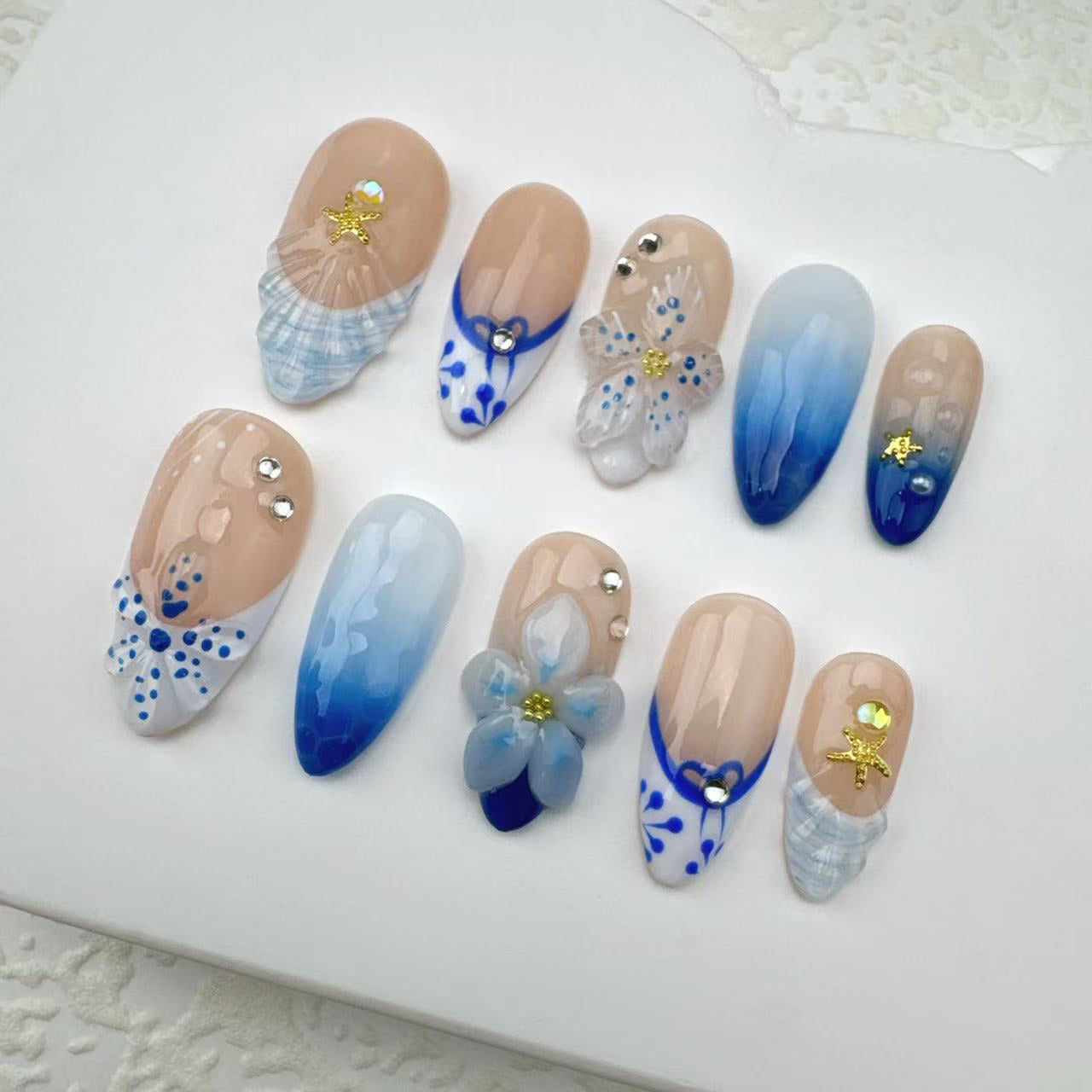 3D flower nails/custom press on nails/party press on nails/Flakes for nails/Beautiful nails gift/nail art/Long nails/Almond nails