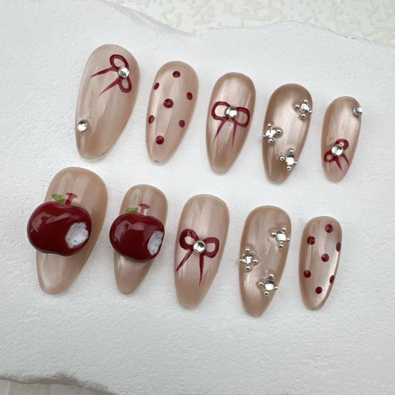 3D nails/custom press on nails/party press on nails/Flakes for nails/Beautiful nails gift/nail art/Long nails/Almond nails