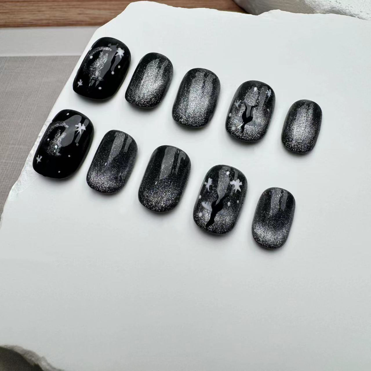 Handmade Nails/custom press on nails/party press on nails/Flakes for nails/wedding nails gift/Japanese nails/Long nails/Almond nails