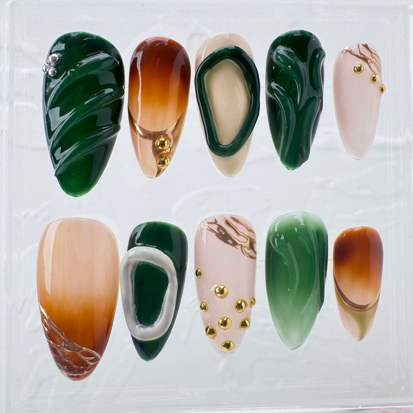 3D cute Nails/custom press on nails/party press on nails/Flakes for nails/wedding nails gift/Japanese nails/Long nails/Almond nails