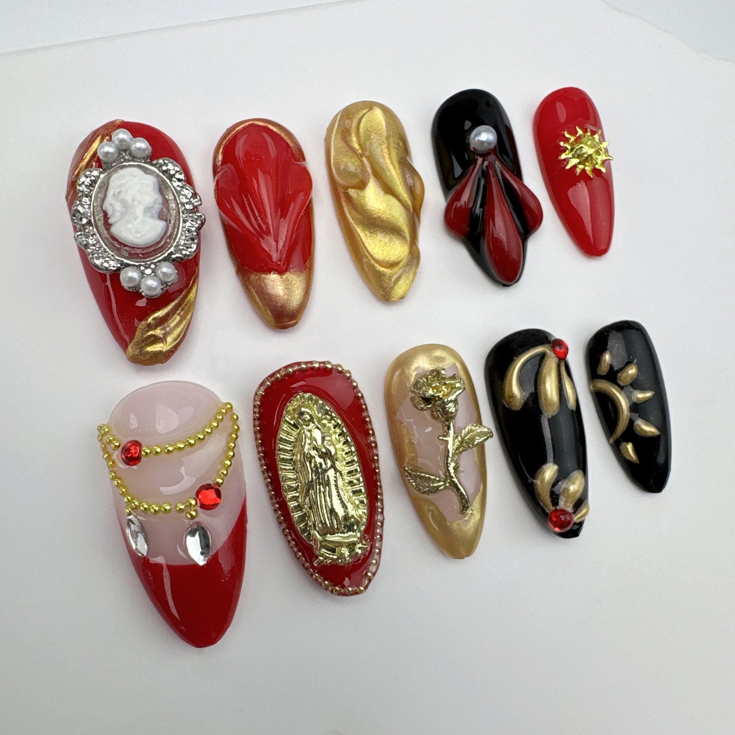 3D nails/custom press on nails/party press on nails/Flakes for nails/Beautiful nails gift/nail art/Long nails/Almond nails