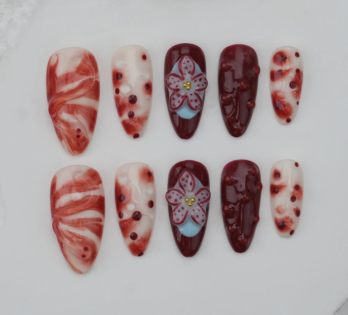 Handmade nails/custom press on nails/party press on nails/Flakes for nails/Beautiful nails gift/nail art/Long nails/Almond nails