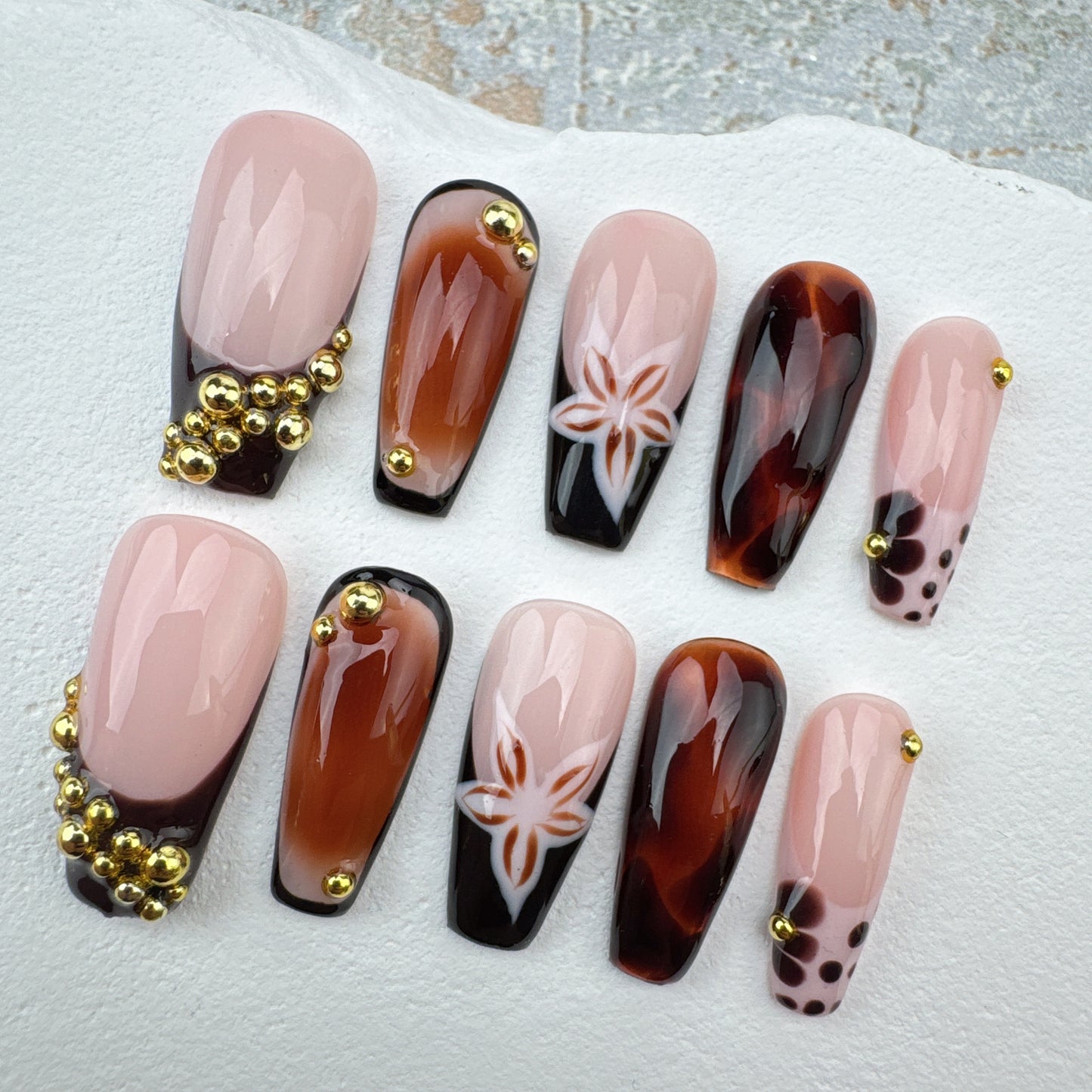 3D nails/custom press on nails/party press on nails/Flakes for nails/Beautiful nails gift/nail art/Long nails/Almond nails