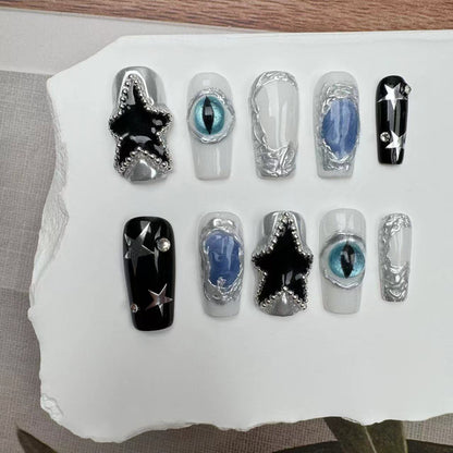 3D Nails/custom press on nails/party press on nails/Flakes for nails/wedding nails gift/Japanese nails/Long nails/Almond nails
