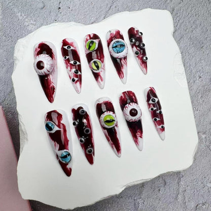 3D cute Nails/custom press on nails/party press on nails/Flakes for nails/wedding nails gift/Japanese nails/Long nails/Almond nails