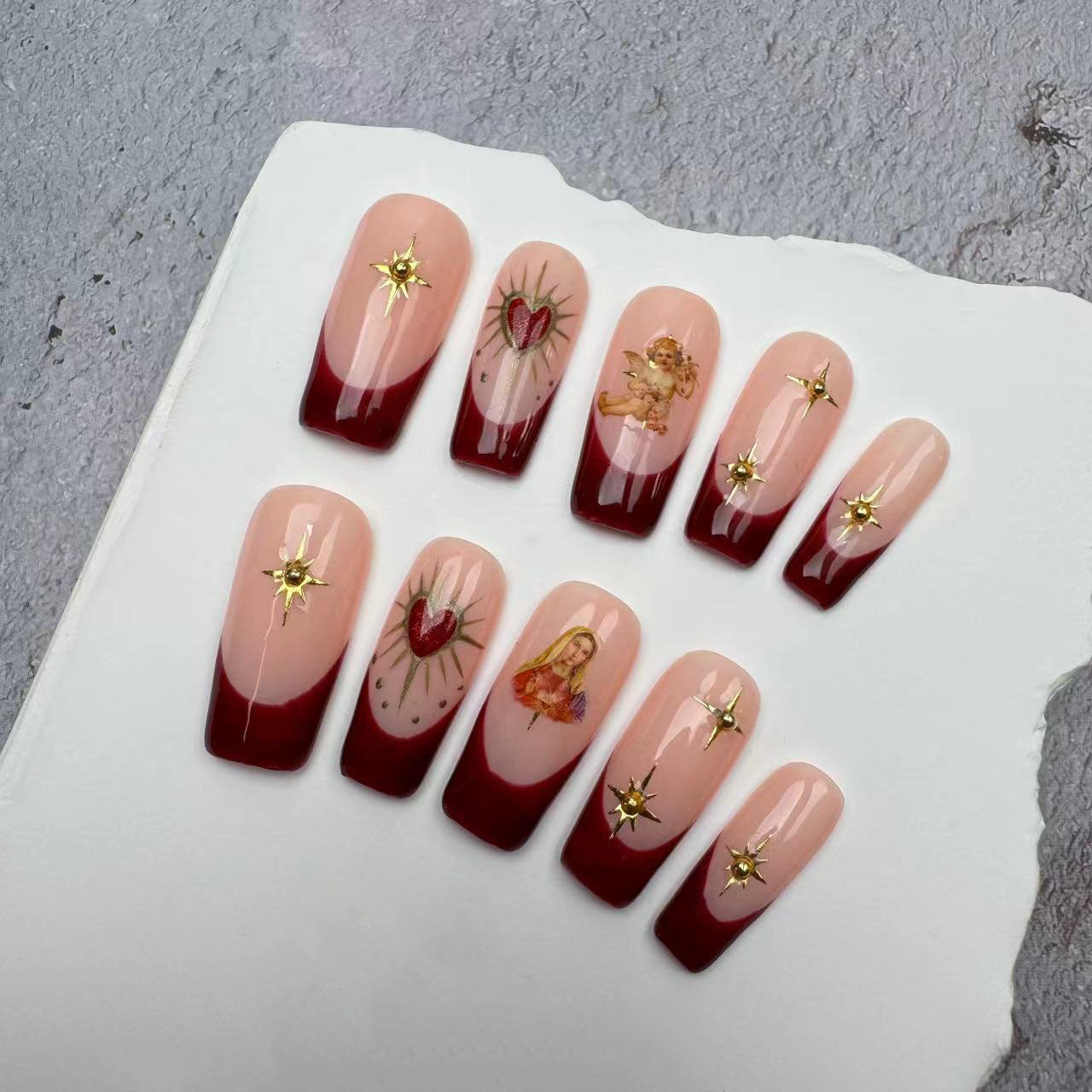 Handmade Nails/custom press on nails/party press on nails/Flakes for nails/wedding nails gift/Japanese nails/Long nails/Almond nails