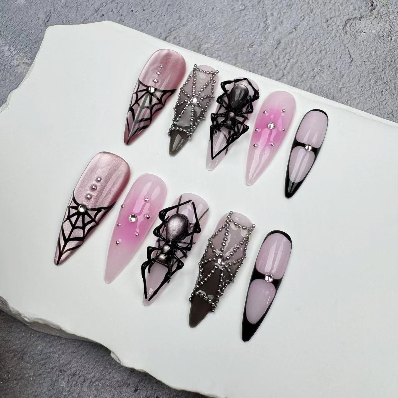 3D Nails/custom press on nails/party press on nails/Flakes for nails/wedding nails gift/Japanese nails/Long nails/Almond nails