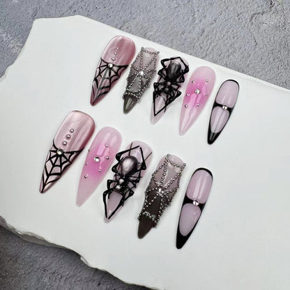 3D Nails/custom press on nails/party press on nails/Flakes for nails/wedding nails gift/Japanese nails/Long nails/Almond nails