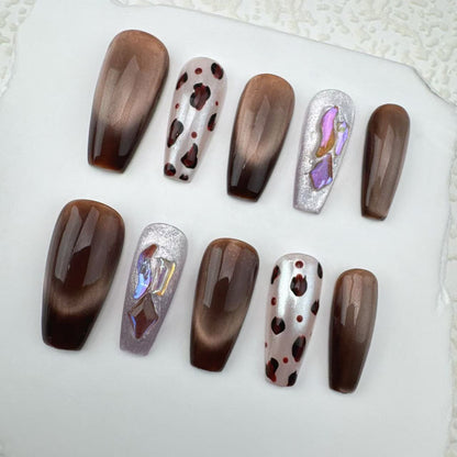 Handmade nails/custom press on nails/party press on nails/Flakes for nails/Beautiful nails gift/nail art/Long nails/Almond nails