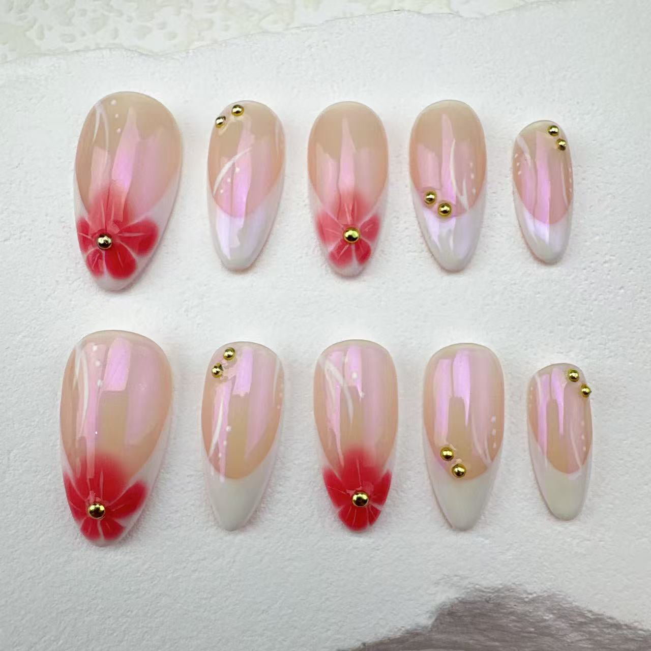 Handmade nails/custom press on nails/party press on nails/Flakes for nails/Beautiful nails gift/nail art/Long nails/Almond nails