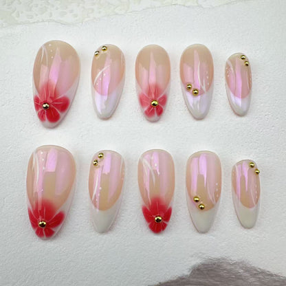 Handmade nails/custom press on nails/party press on nails/Flakes for nails/Beautiful nails gift/nail art/Long nails/Almond nails