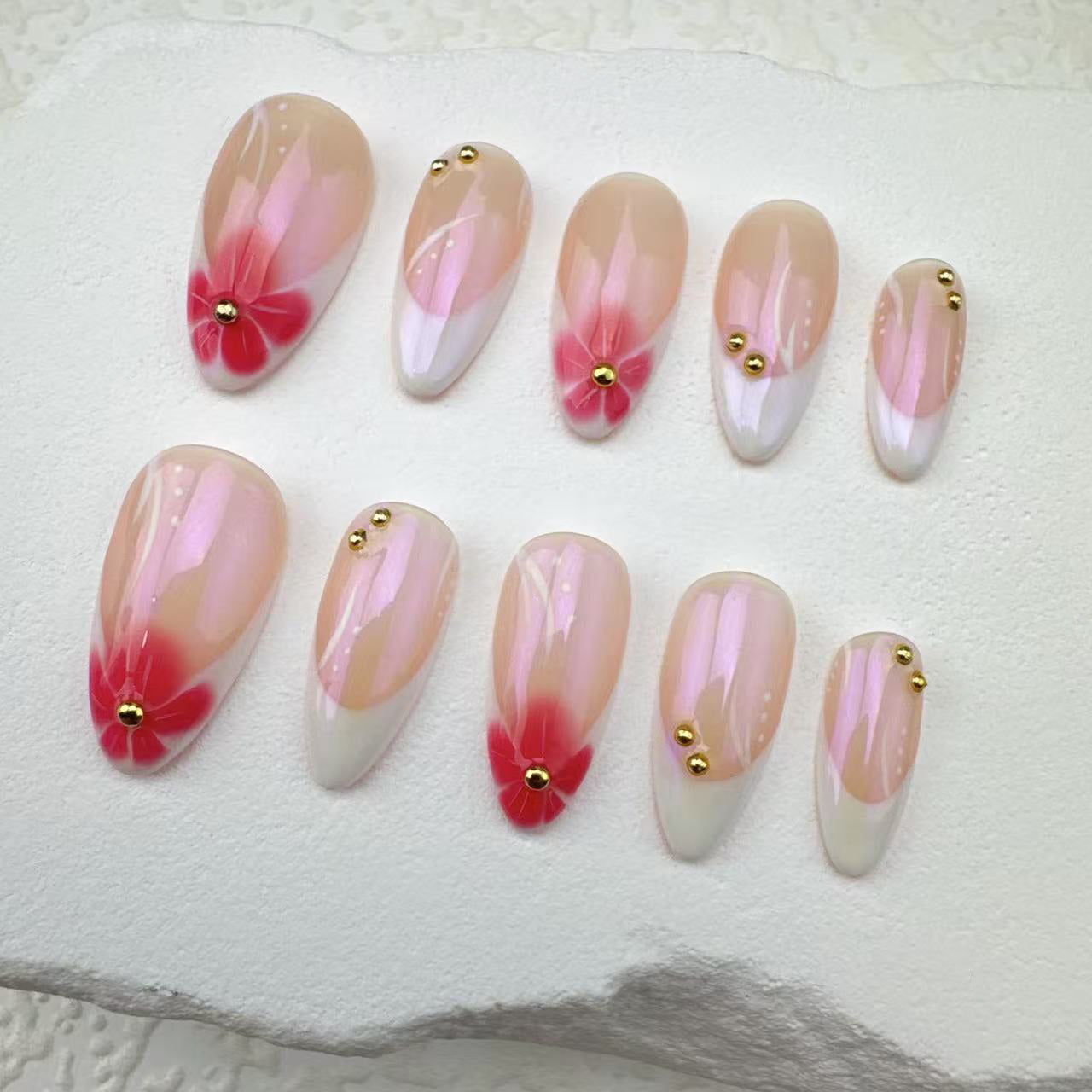 Handmade nails/custom press on nails/party press on nails/Flakes for nails/Beautiful nails gift/nail art/Long nails/Almond nails