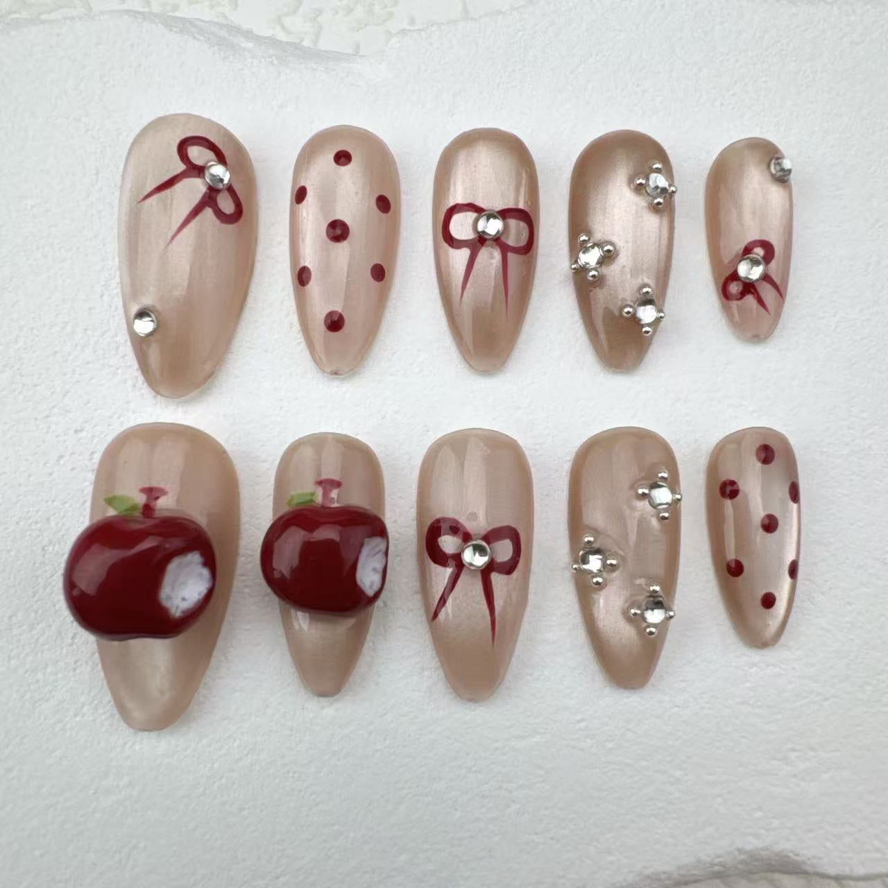 3D nails/custom press on nails/party press on nails/Flakes for nails/Beautiful nails gift/nail art/Long nails/Almond nails