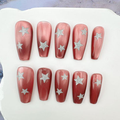3D Handmade Nails/custom press on nails/party press on nails/Flakes for nails/Beautiful nails gift/nail art/Long nails/Almond nails