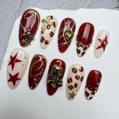 Handmade Nails/custom press on nails/party press on nails/Flakes for nails/wedding nails gift/Japanese nails/Long nails/Almond nails