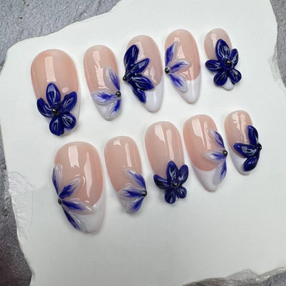 3D Nails/custom press on nails/party press on nails/Flakes for nails/wedding nails gift/Japanese nails/Long nails/Almond nails