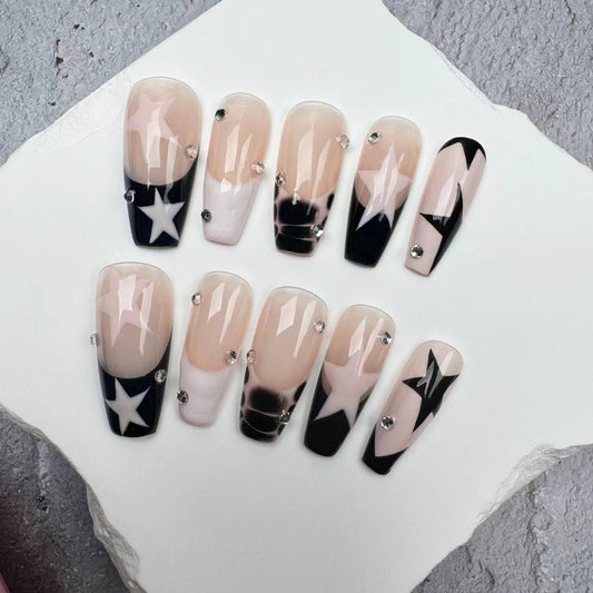 Handmade Nails/custom press on nails/party press on nails/Flakes for nails/wedding nails gift/Japanese nails/Long nails/Almond nails