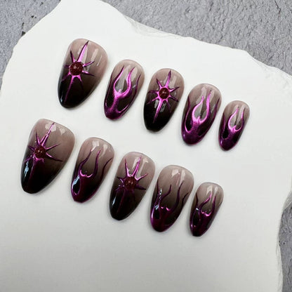 Handmade Nails/custom press on nails/party press on nails/Flakes for nails/wedding nails gift/Japanese nails/Long nails/Almond nails
