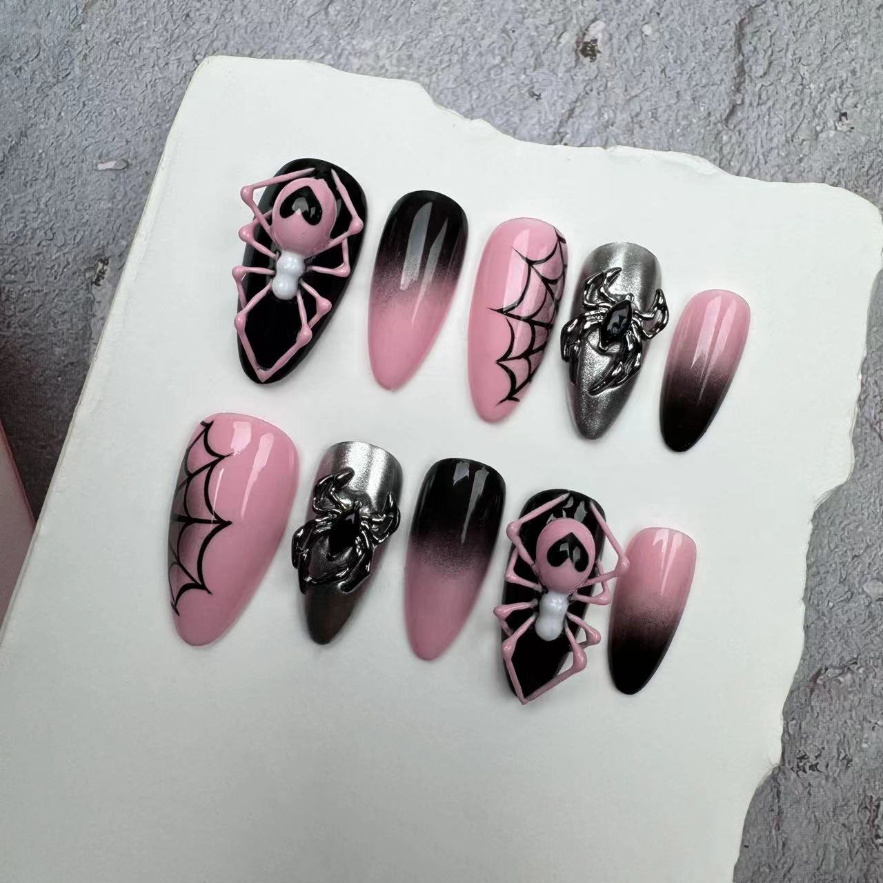 3D Nails/custom press on nails/party press on nails/Flakes for nails/wedding nails gift/Japanese nails/Long nails/Almond nails