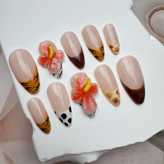 3D Nails/custom press on nails/party press on nails/Flakes for nails/wedding nails gift/Japanese nails/Long nails/Almond nails