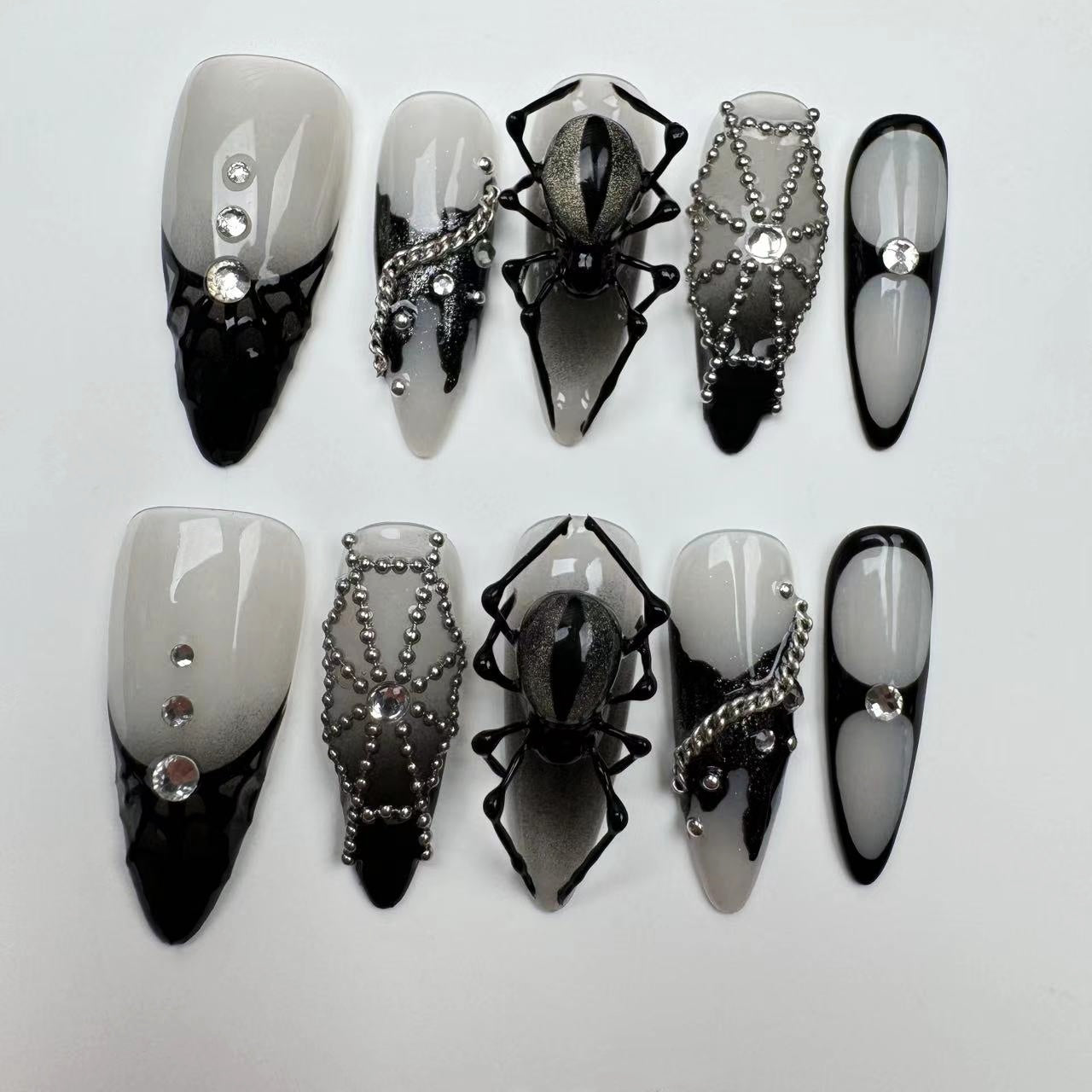 3D Nails/custom press on nails/party press on nails/Flakes for nails/wedding nails gift/Japanese nails/Long nails/Almond nails