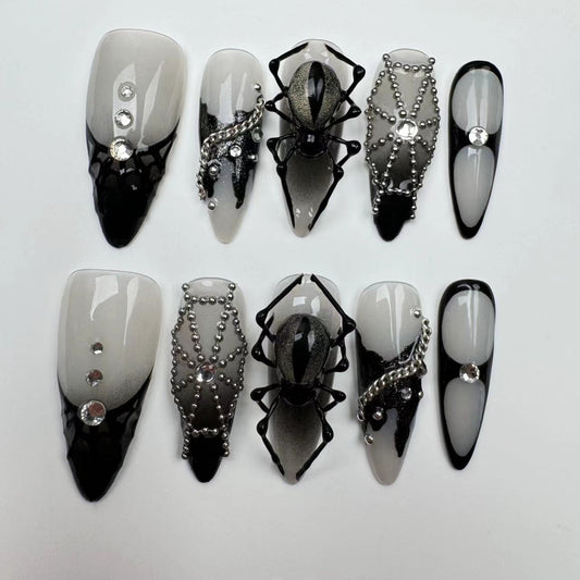 3D Nails/custom press on nails/party press on nails/Flakes for nails/wedding nails gift/Japanese nails/Long nails/Almond nails