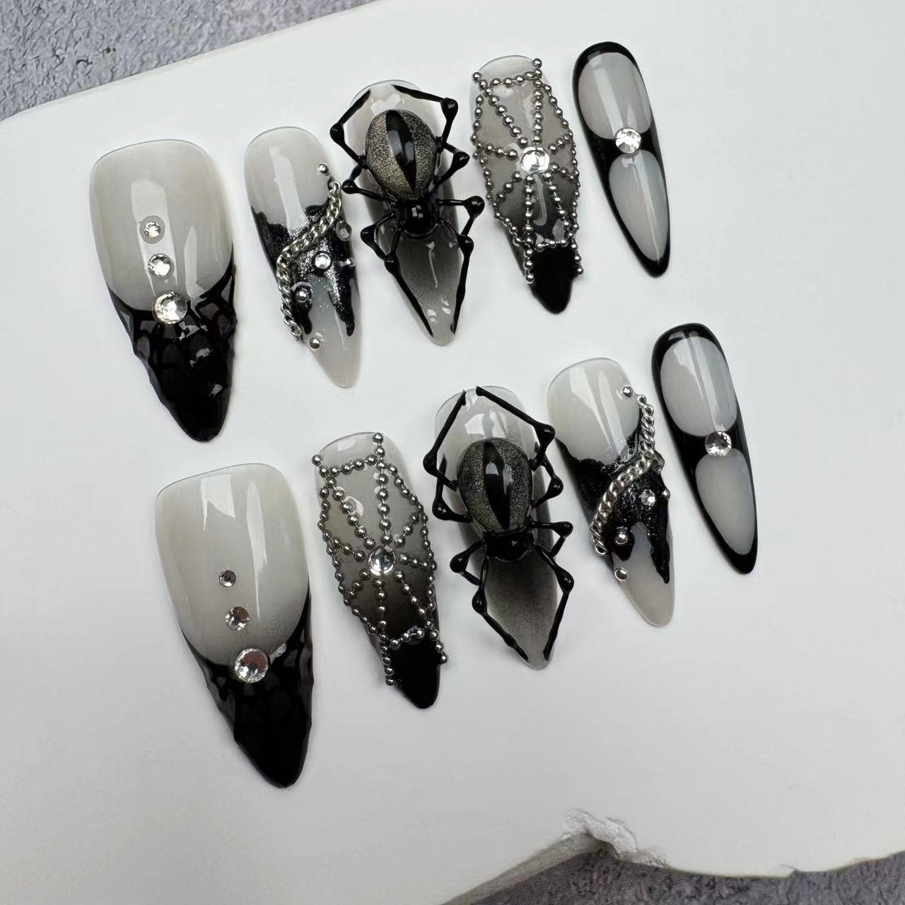 3D Nails/custom press on nails/party press on nails/Flakes for nails/wedding nails gift/Japanese nails/Long nails/Almond nails