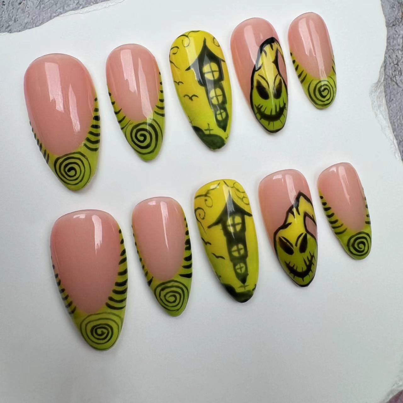 3D Halloween Nails/custom press on nails/party press on nails/Flakes for nails/wedding nails gift/Japanese nails/Long nails/Almond nails