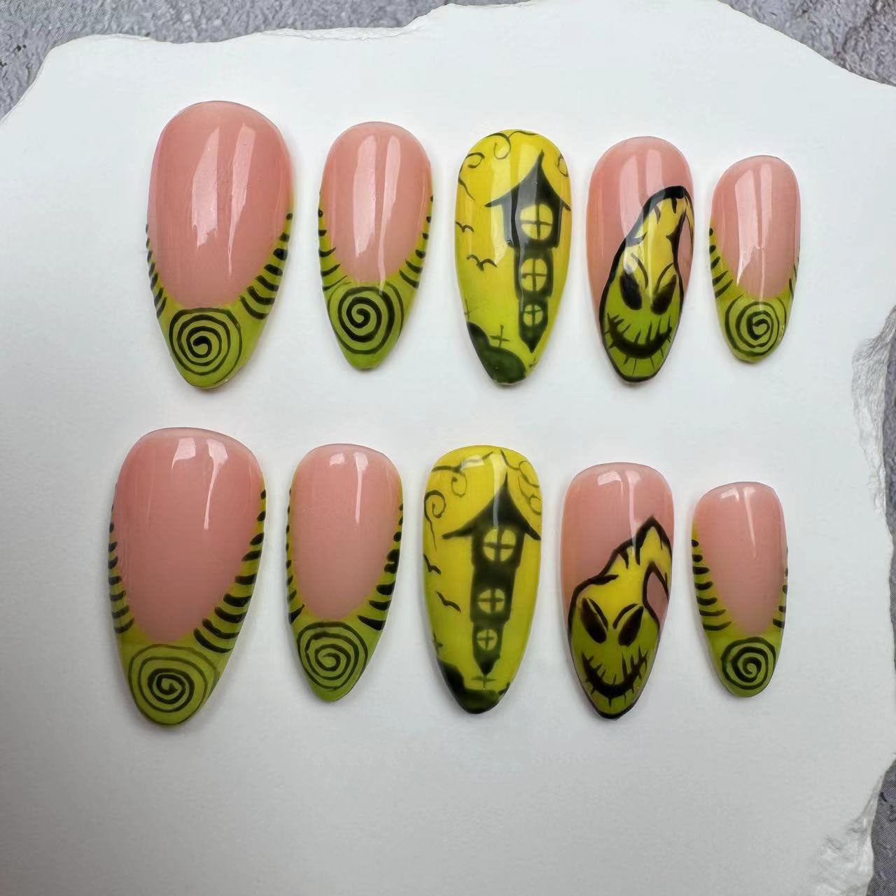 3D Halloween Nails/custom press on nails/party press on nails/Flakes for nails/wedding nails gift/Japanese nails/Long nails/Almond nails