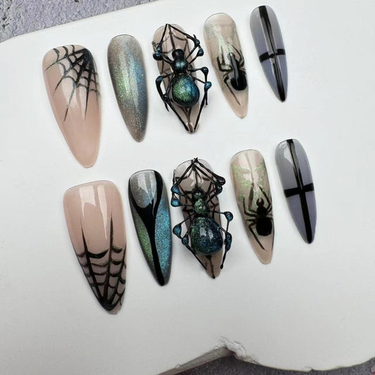 3D Nails/custom press on nails/party press on nails/Flakes for nails/wedding nails gift/Japanese nails/Long nails/Almond nails
