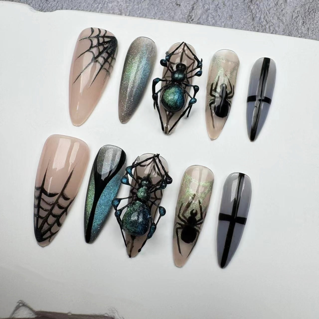 3D Nails/custom press on nails/party press on nails/Flakes for nails/wedding nails gift/Japanese nails/Long nails/Almond nails