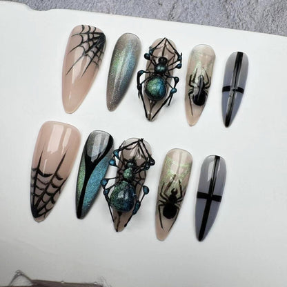 3D Nails/custom press on nails/party press on nails/Flakes for nails/wedding nails gift/Japanese nails/Long nails/Almond nails