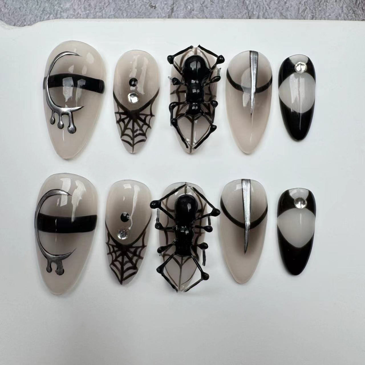 3D Nails/custom press on nails/party press on nails/Flakes for nails/wedding nails gift/Japanese nails/Long nails/Almond nails