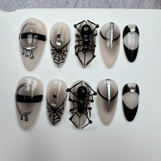 3D Nails/custom press on nails/party press on nails/Flakes for nails/wedding nails gift/Japanese nails/Long nails/Almond nails