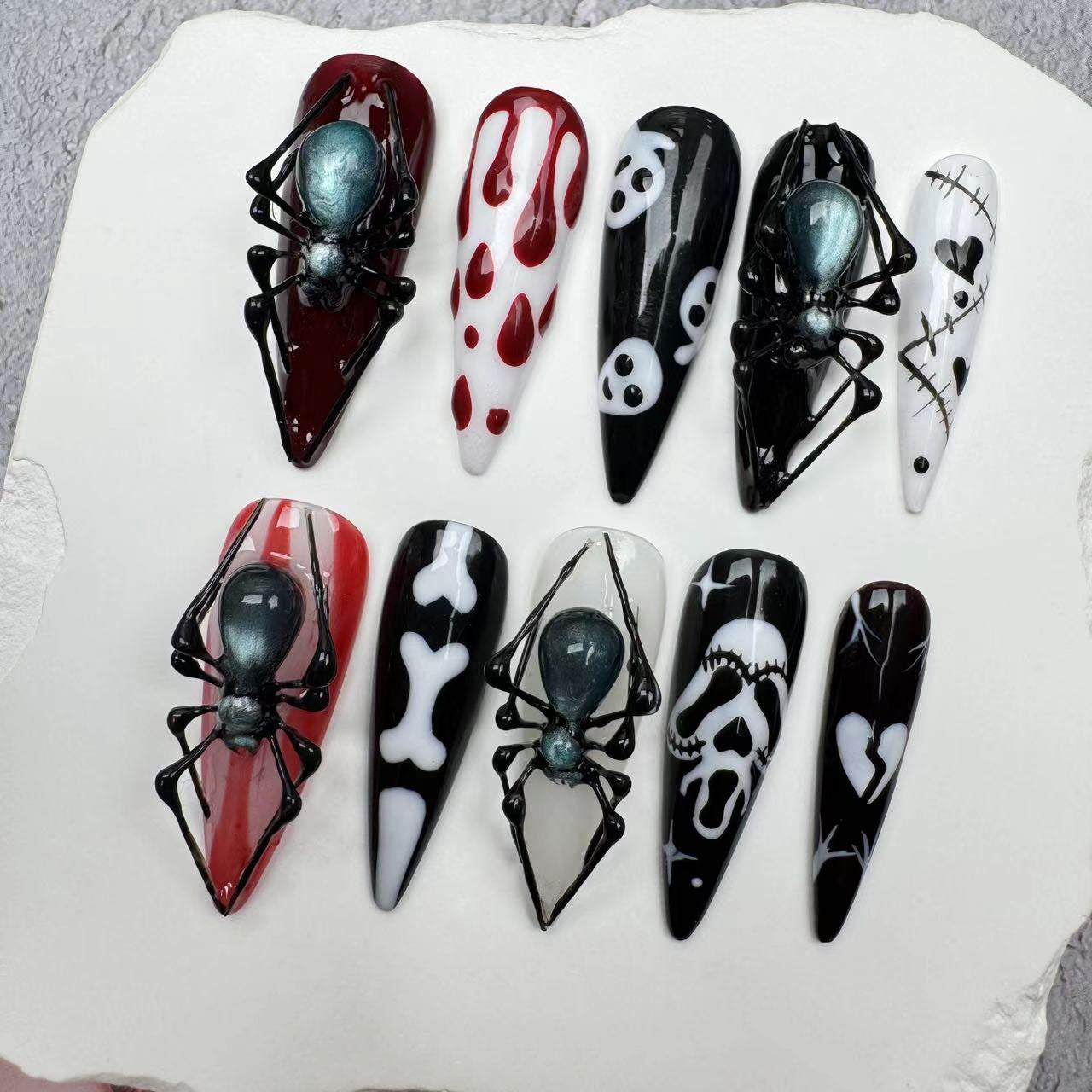 3D Nails/custom press on nails/party press on nails/Flakes for nails/wedding nails gift/Japanese nails/Long nails/Almond nails