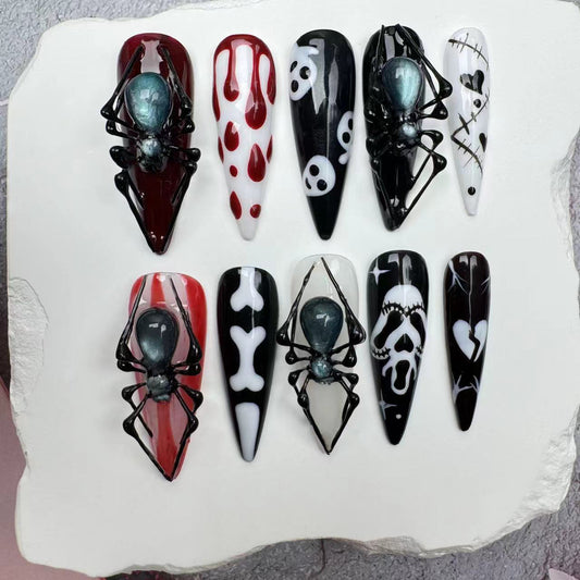 3D Nails/custom press on nails/party press on nails/Flakes for nails/wedding nails gift/Japanese nails/Long nails/Almond nails