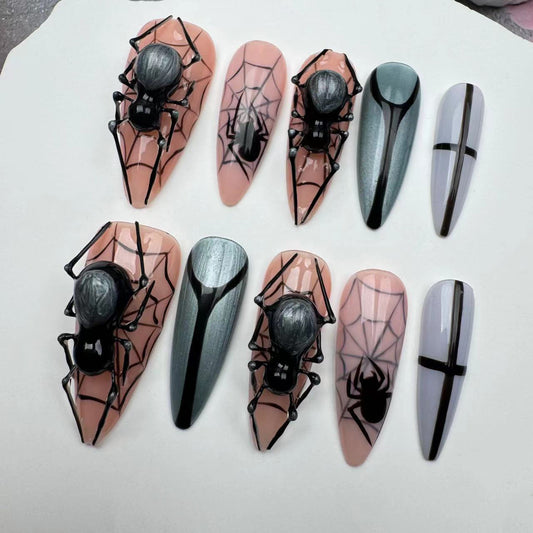 3D Nails/custom press on nails/party press on nails/Flakes for nails/wedding nails gift/Japanese nails/Long nails/Almond nails
