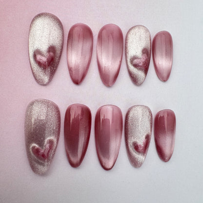 Girly nail art, sweet fingertip magic