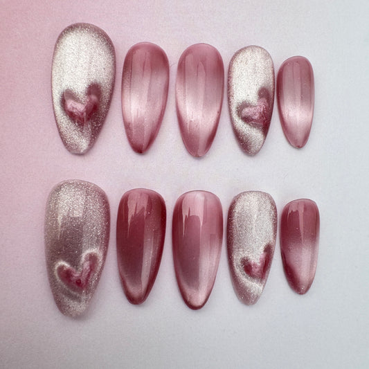 Girly nail art, sweet fingertip magic