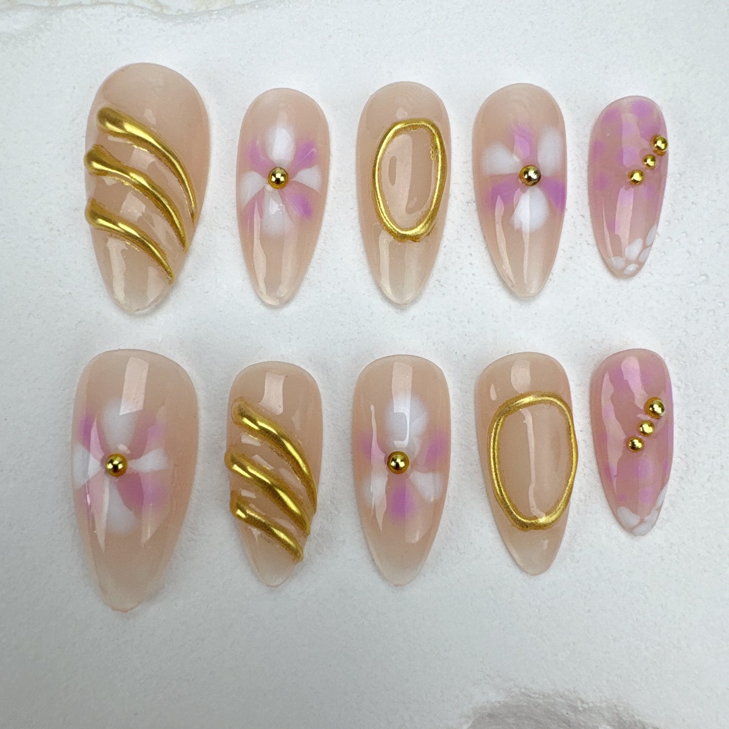 Handmade nails/custom press on nails/party press on nails/Flakes for nails/Beautiful nails gift/nail art/Long nails/Almond nails-21