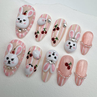 3D nails/custom press on nails/party press on nails/Flakes for nails/Beautiful nails gift/nail art/Long nails/Almond nails