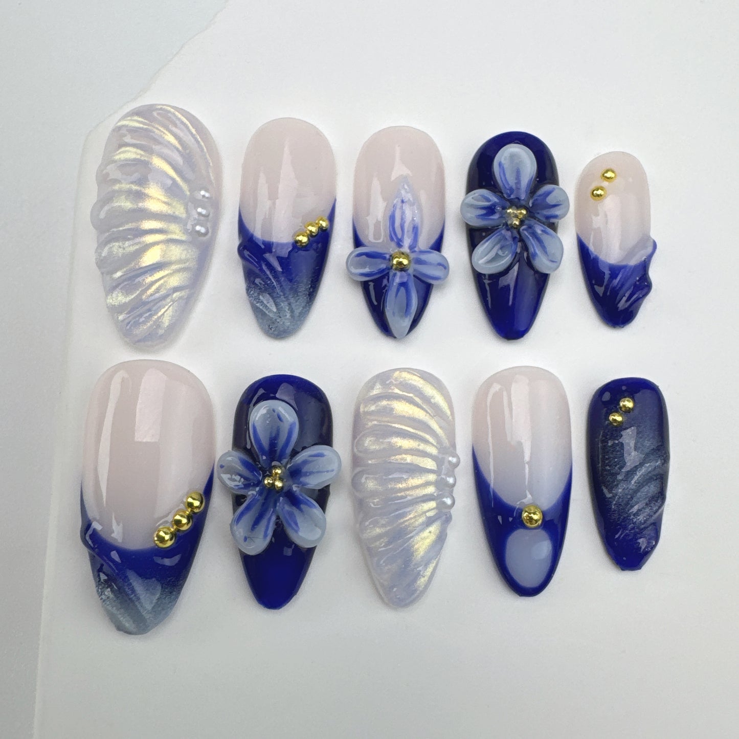 3D flower nails/custom press on nails/party press on nails/Flakes for nails/Beautiful nails gift/nail art/Long nails/Almond nails