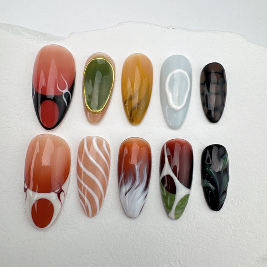 Handmade nails/custom press on nails/party press on nails/Flakes for nails/Beautiful nails gift/nail art/Long nails/Almond nails
