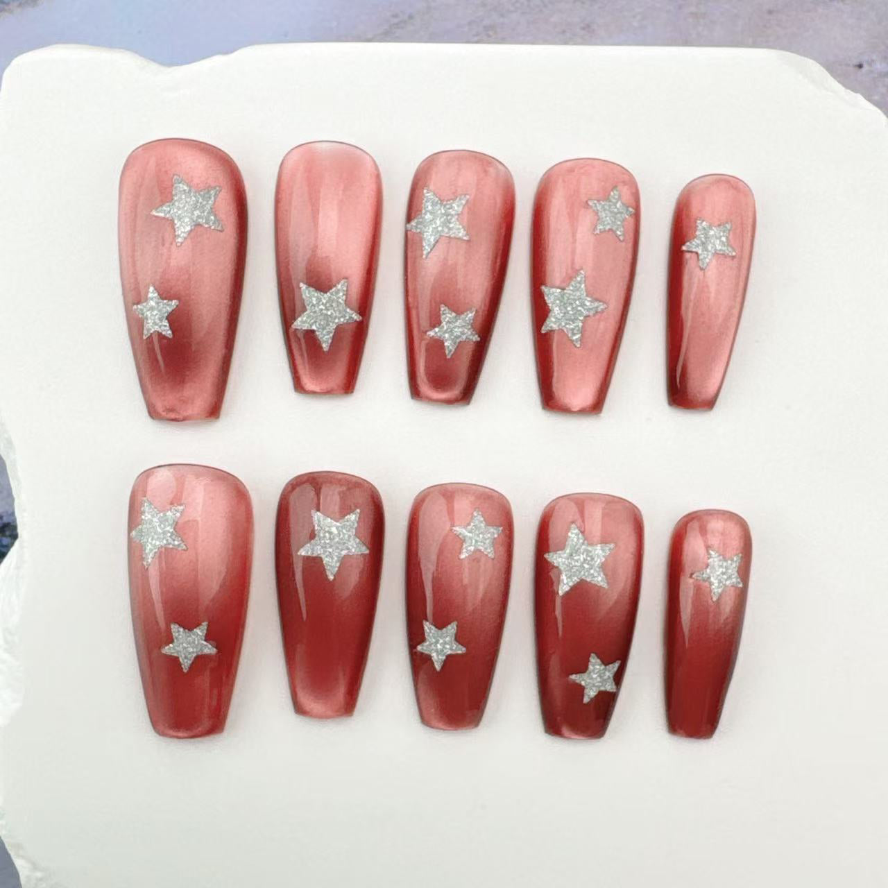 3D Handmade Nails/custom press on nails/party press on nails/Flakes for nails/Beautiful nails gift/nail art/Long nails/Almond nails