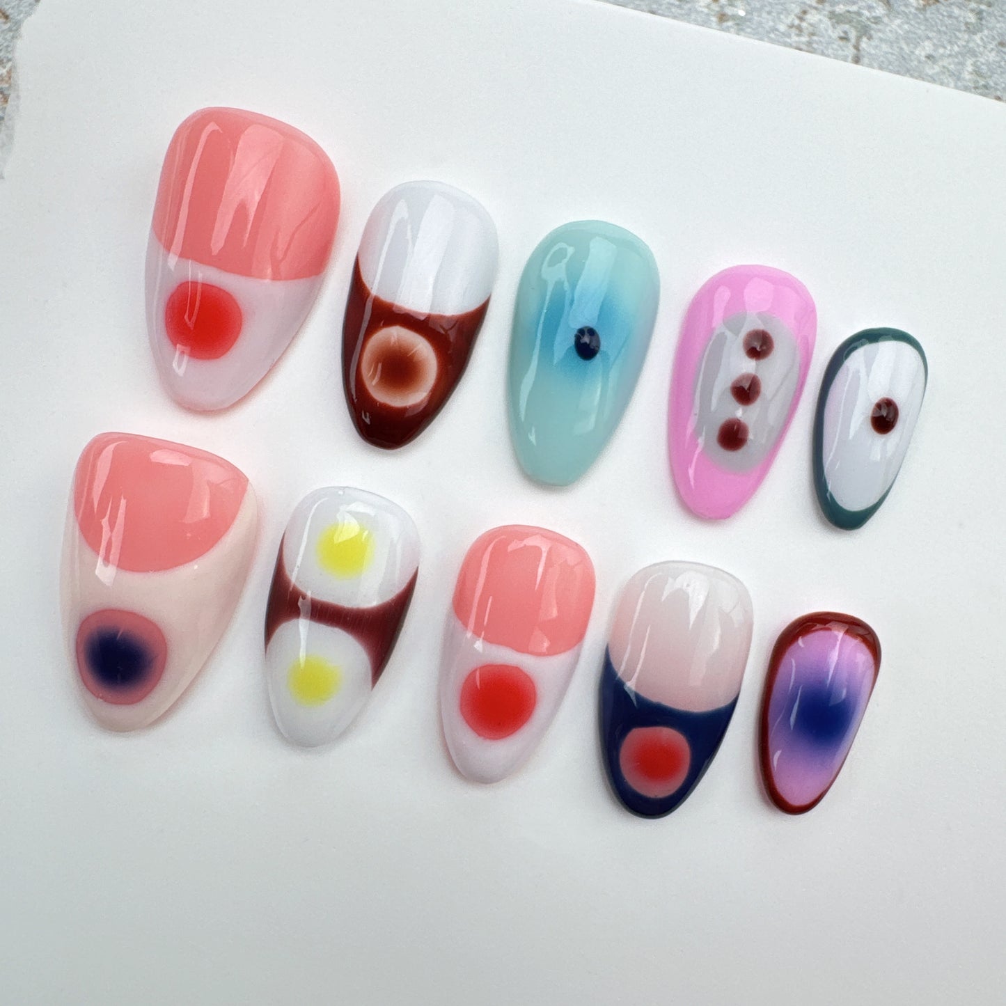 Handmade Nails/custom press on nails/party press on nails/Flakes for nails/Beautiful nails gift/nail art/Long nails/Almond nails