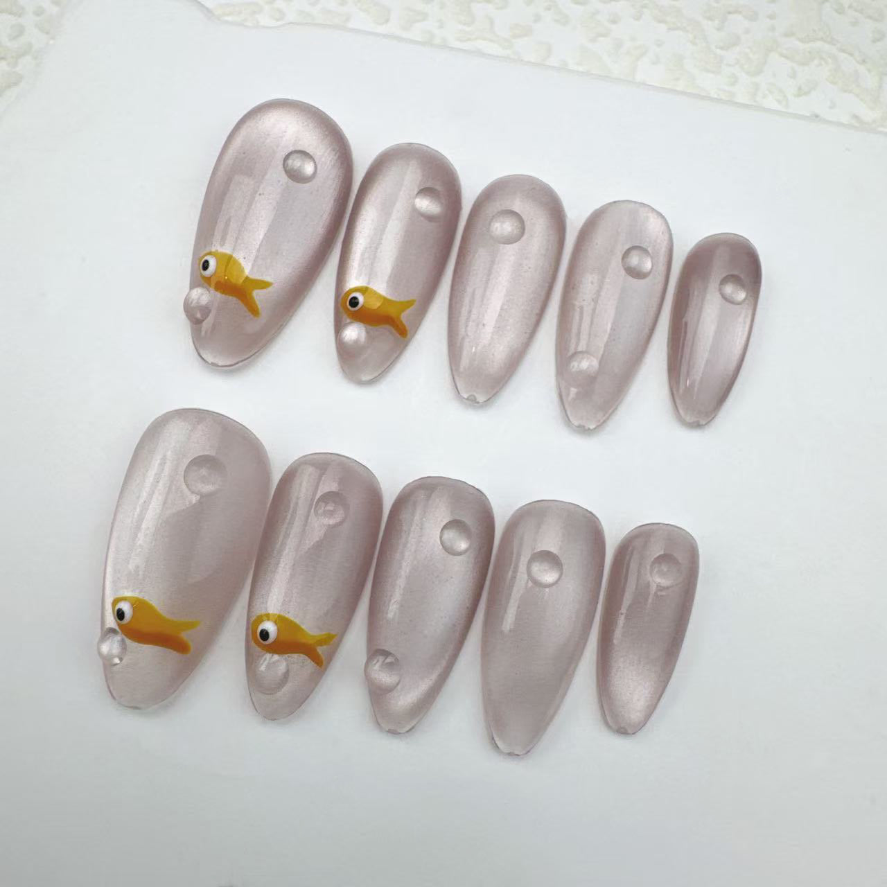 Handmade nails/custom press on nails/party press on nails/Flakes for nails/Beautiful nails gift/nail art/Long nails/Almond nails
