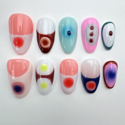 Handmade Nails/custom press on nails/party press on nails/Flakes for nails/Beautiful nails gift/nail art/Long nails/Almond nails